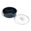 Joseph Joseph Space Ceramic Non-Stick Shallow Casserole Pan with Glass Lid and Folding Handle, 28cm angle