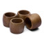 Humble & Mash Wooden Napkin Rings, Set of 4 Side View