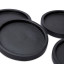 Humble & Mash Wooden Coasters, Set of 4 - Black close up
