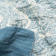 India Ink Blue Prince Paisley Kantha Stitched Throw - Double detail