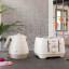 DeLonghi Ballerina Cordless Kettle, 1.7L - Marble White with a toaster