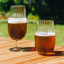 Ngwenya Glass Tulip Optic Short Stemmed Highball Tumblers, Set of 4 with beer