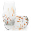 Ngwenya Glass Flecked Organic Highball Tumblers, Set of 4 - Orange angle