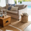 Thread Office Diamond Jute Area Rug, 200cm x 300cm in a living room setting