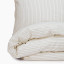 Thread Office Natural Yarn Dye Reversible Stripe Duvet Cover Set - Double