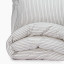 Thread Office Grey Yarn Dye Reversible Stripe Duvet Cover Set - Double