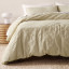 Linen House Stone Rhea Duvet Cover Set - Double detail on the bed