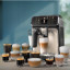 Philips 5500 Series Fully Automatic Bean-to-Cup Espresso Machine with different cups of coffee