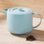 Maxwell & Williams Cafe Life Teapot with Infuser, 1L - Blue on the table