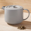 Maxwell & Williams Cafe Life Teapot with Infuser, 1L - Grey on the table