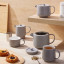 Maxwell & Williams Cafe Life Teapot with Infuser, 1L - Grey set on the table