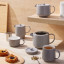 Maxwell & Williams Cafe Life Teapot with Infuser, 500ml - Grey set on the table