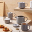 Maxwell & Williams Cafe Life Mug, 420ml - Grey set on the table