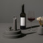 Vacu Vin Wine Saver Loop - Graphite with a bottle of wine