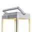 Litehouse Solar Outdoor Lantern with Touch Control-wht