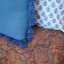 India Ink Rust King Paisley Kantha Stitched Throw - Double detail on the bed