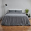 Thread Office Charcoal Brushed Cotton Duvet Cover Set - Double