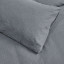 Thread Office Charcoal Brushed Cotton Duvet Cover Set close up