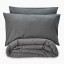 Thread Office Charcoal Brushed Cotton Duvet Cover Set