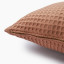 Thread Office Tan Waffle Scatter Cushion with Feather Blend Inner, 60cm x 60cm