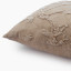 Thread Office Oatmeal Floral Cotton Chenille Jacquard Scatter Cushion with Feather Blend Inner, 40cm x 60cm