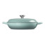 Le Creuset Sea Salt Signature 3.5 Litre Shallow Casserole, 30cm angle