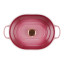 Le Creuset Berry Signature 6.3 Litre Oval Cast Iron Casserole, 31cm angle