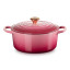 Le Creuset Berry Signature 3.3 Litre Round Cast Iron Casserole, 22cm angle