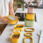Guzzini Eco Store & More Shallow Container, 1.9L - Mango Yellow on the kitchen counter