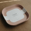 Mushie Square Dinner Plate - Blush packaging on the table