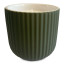 Charisma Candles Ginger Lily Scented Filled Ribbed Ceramic Candle, 300g
