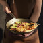 Scanpan Black Iron Fry Pan - 26cm with food 