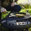 Scanpan Black Iron Fry Pan - 26cm on a braai stand