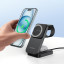 Choetech Fast Wireless 3-in-1  Magnetic Charging Stand, 15W charging a phone