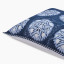 Thread Office Hamptons Block Print Scatter Cushion with Feather Blend Inner, 50cm x 50cm close up