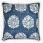 Thread Office Hamptons Block Print Scatter Cushion with Feather Blend Inner, 50cm x 50cm