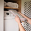 Joseph Joseph Swift Ironing Mat - Peach Blossom stored