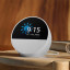 Amazon Echo Spot Smart Alarm Clock With Alexa - Glacier White on the table