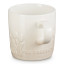 Le Creuset Jardin Relief Stoneware Cappuccino Mug, 200ml - Meringue angle