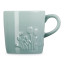 Le Creuset Jardin Relief Stoneware Cappuccino Mug, 200ml - Sea Salt