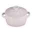 Le Creuset Jardin Relief Round Mini Stoneware Cocotte, 10cm - Shell Pink