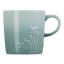 Le Creuset Jardin Relief Stoneware Mug, 350ml - Sea Salt angle