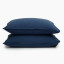 Thread Office Navy Washed Cotton Pillowcases, Set of 2 - Standard