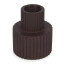 Alkaline Fluted Form Candle Holder - Fudge
