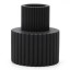 Alkaline Fluted Form Candle Holder - Black angle