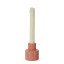 Alkaline Fluted Form Candle Holder - Spiced Coral