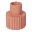 Alkaline Fluted Form Candle Holder - Spiced Coral
