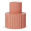 Alkaline Fluted Form Candle Holder - Spiced Coral