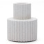Alkaline Fluted Form Candle Holder - Sand angle