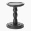 Thread Office Black Wooden Pillar Candle Holder